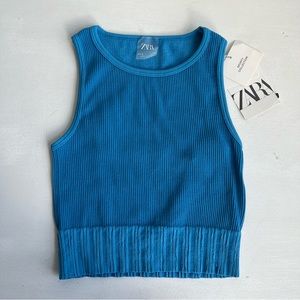 Zara blue sleeveless top NWT size 12-14